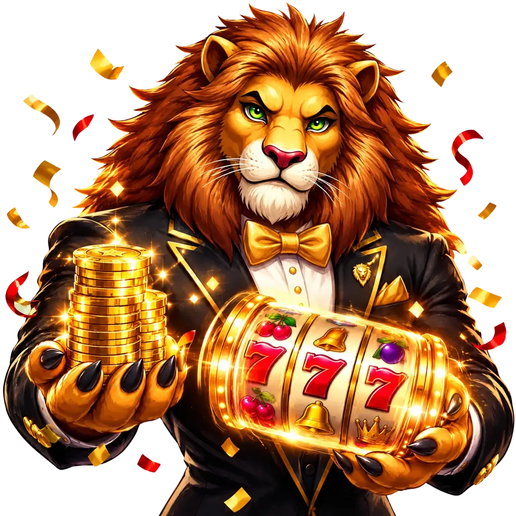 Lion hero presenting the third-deposit welcome offer